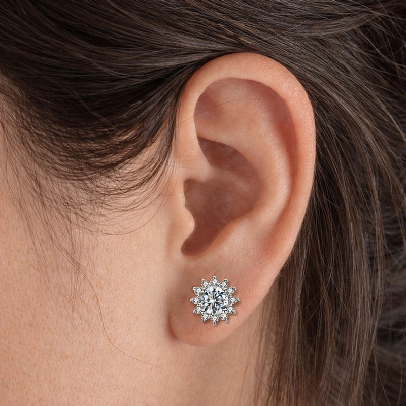 Sunflower Stud Earrings (WEIGHT/LENGTH)