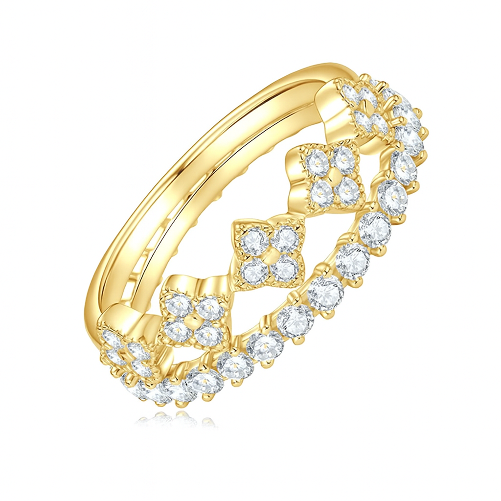 Duet Rosette Ring — Two Rings in One