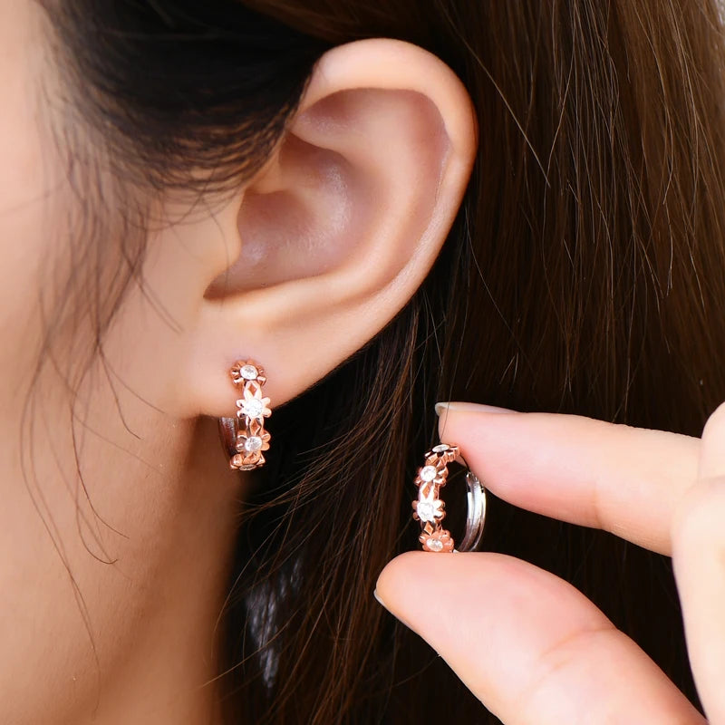 Flower Huggie Hoop Earrings (EDITS)