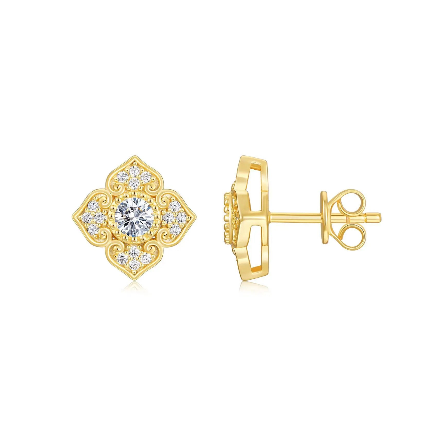 Flower Stud Earring (Dimensions)
