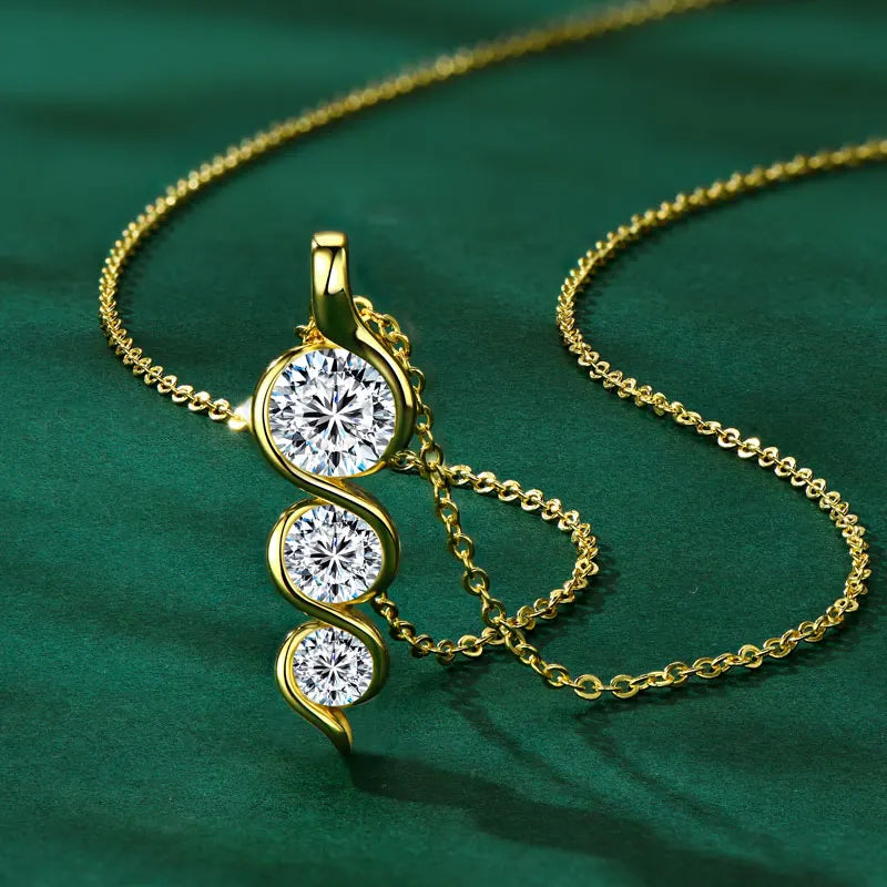 Twisted Stones Pendant Necklace (GOLD/CARAT/WEIGHT)