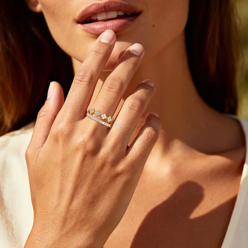 Duet Rosette Ring — Two Rings in One