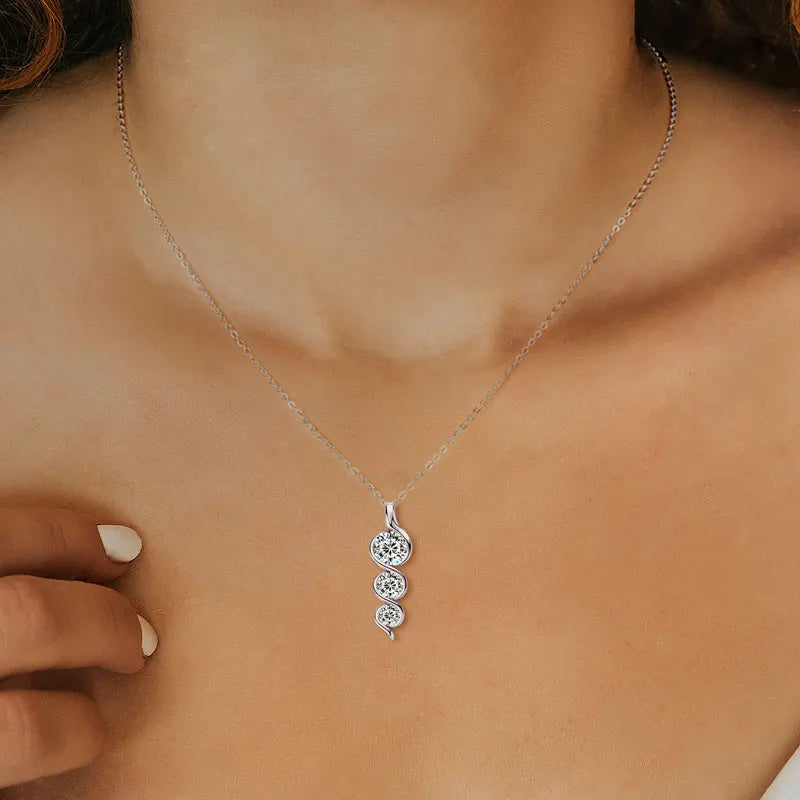 Twisted Stones Pendant Necklace (GOLD/CARAT/WEIGHT)