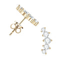 Load image into Gallery viewer, Curved Climber Stud Earrings (Carat & Gold)
