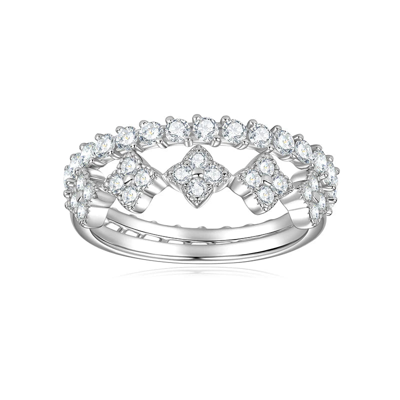 Duet Rosette Ring — Two Rings in One