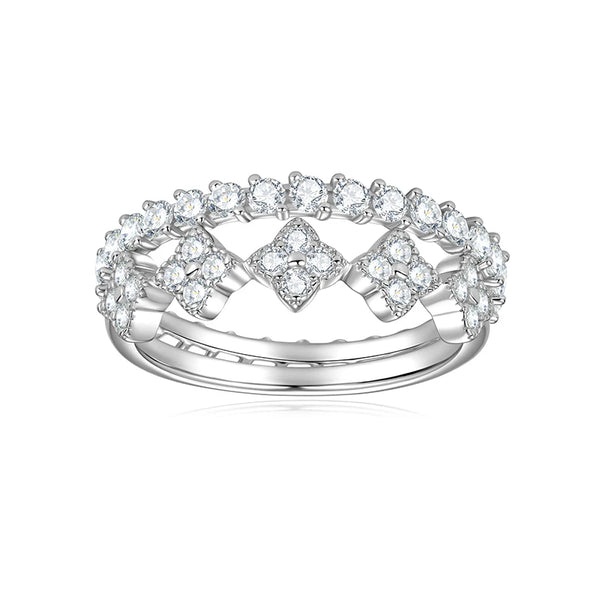 Duet Rosette Ring — Two Rings in One