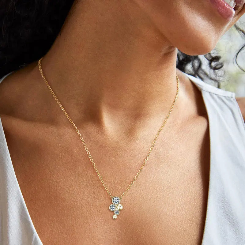 Falling Stones Pendant Necklace (GOLD & CARAT)