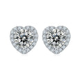 Load image into Gallery viewer, Crystal Heart Stud Earrings (LENGTH AND WEIGHT)
