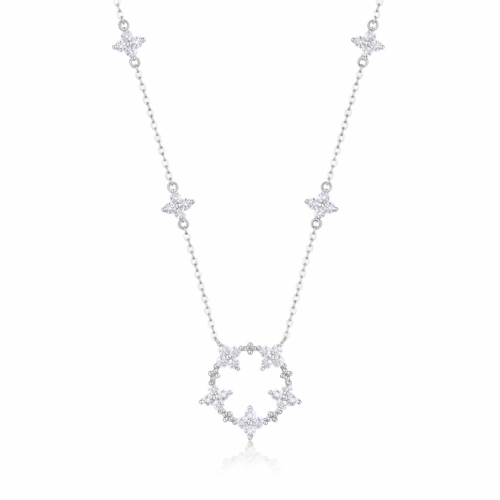 Flower Circle Necklace