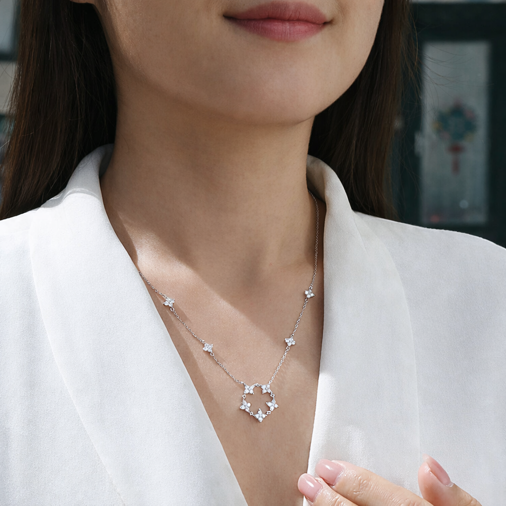 Flower Circle Necklace