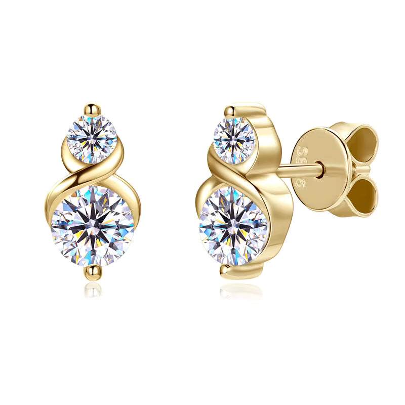 Infinity Stud Earrings (GOLD)